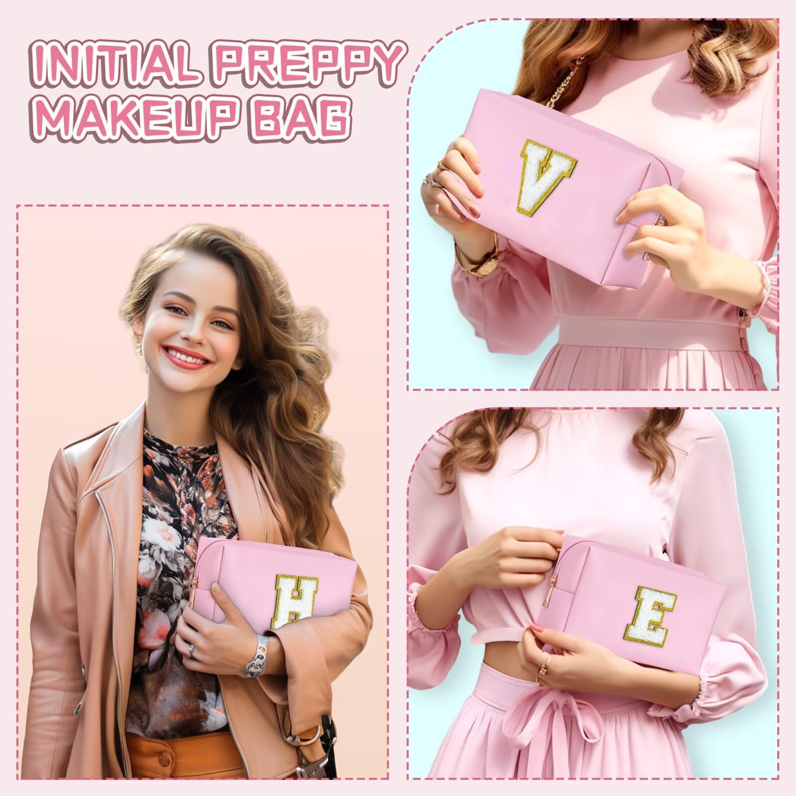 TOPEAST pink preppy gift bag ideal for birthdays and occasions.