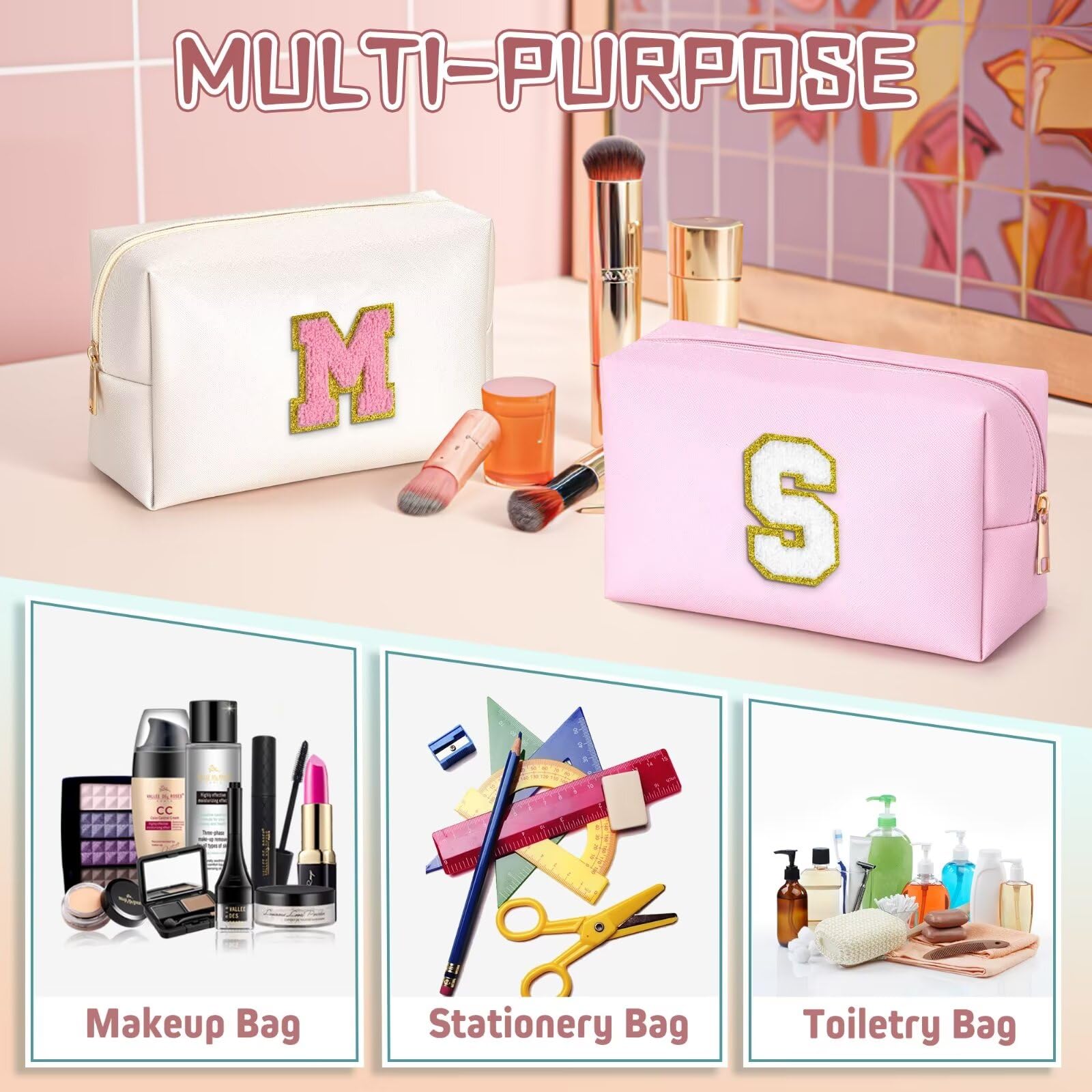 TOPEAST size-8-3in-3-5in-4-9in travel bag fits essential cosmetics.