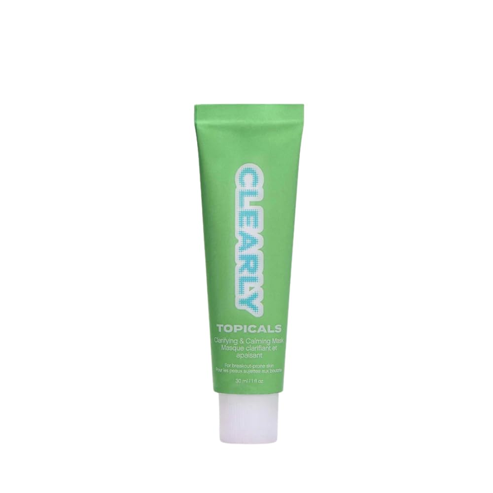 Topicals Clearly Breakout Mask jar close-up showing clinical-strength formula for clearer skin.