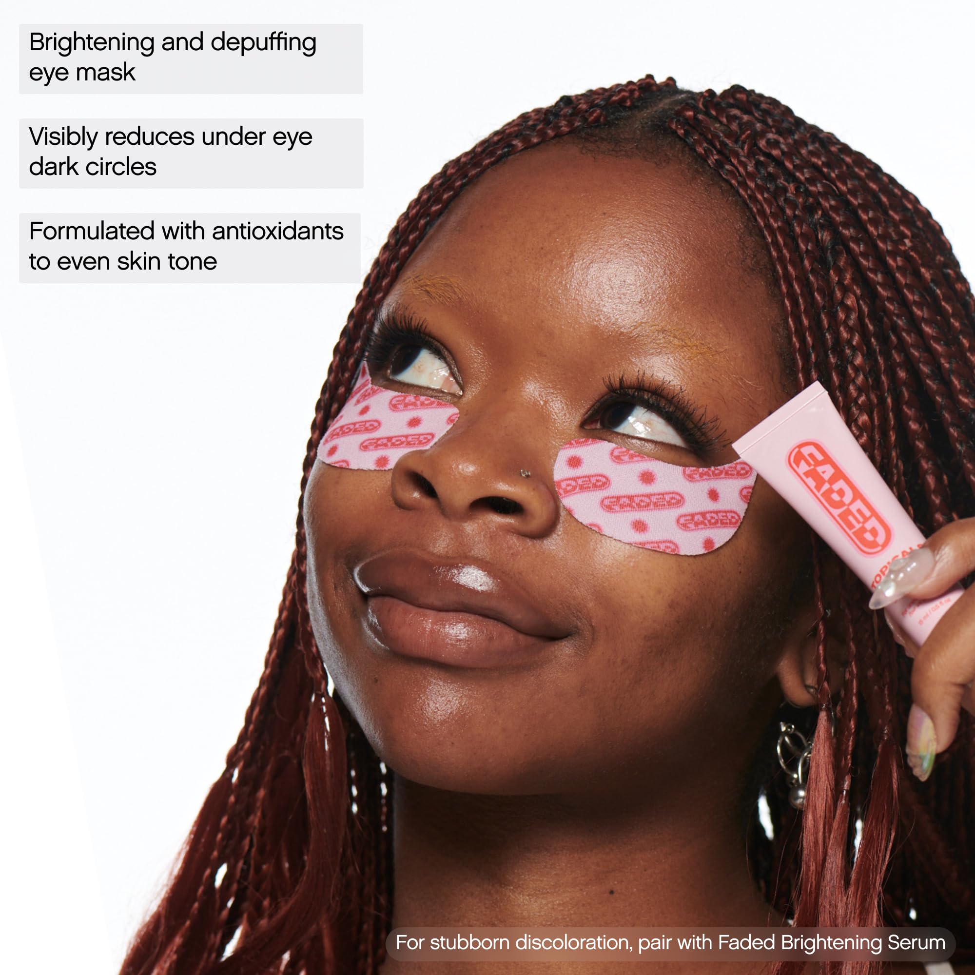 Topicals Faded under-eye patch close-up shows cooling hydration
