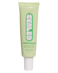 Topicals Sealed primer bottle showing pore-blurring texture for smoother skin.