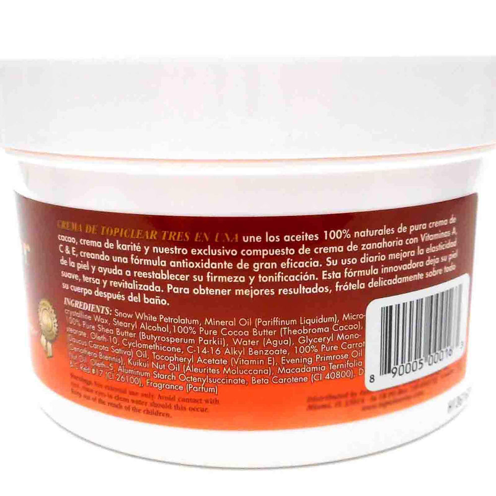 Topiclear 18 oz bottle close-up showing bulk size for long-lasting moisture.