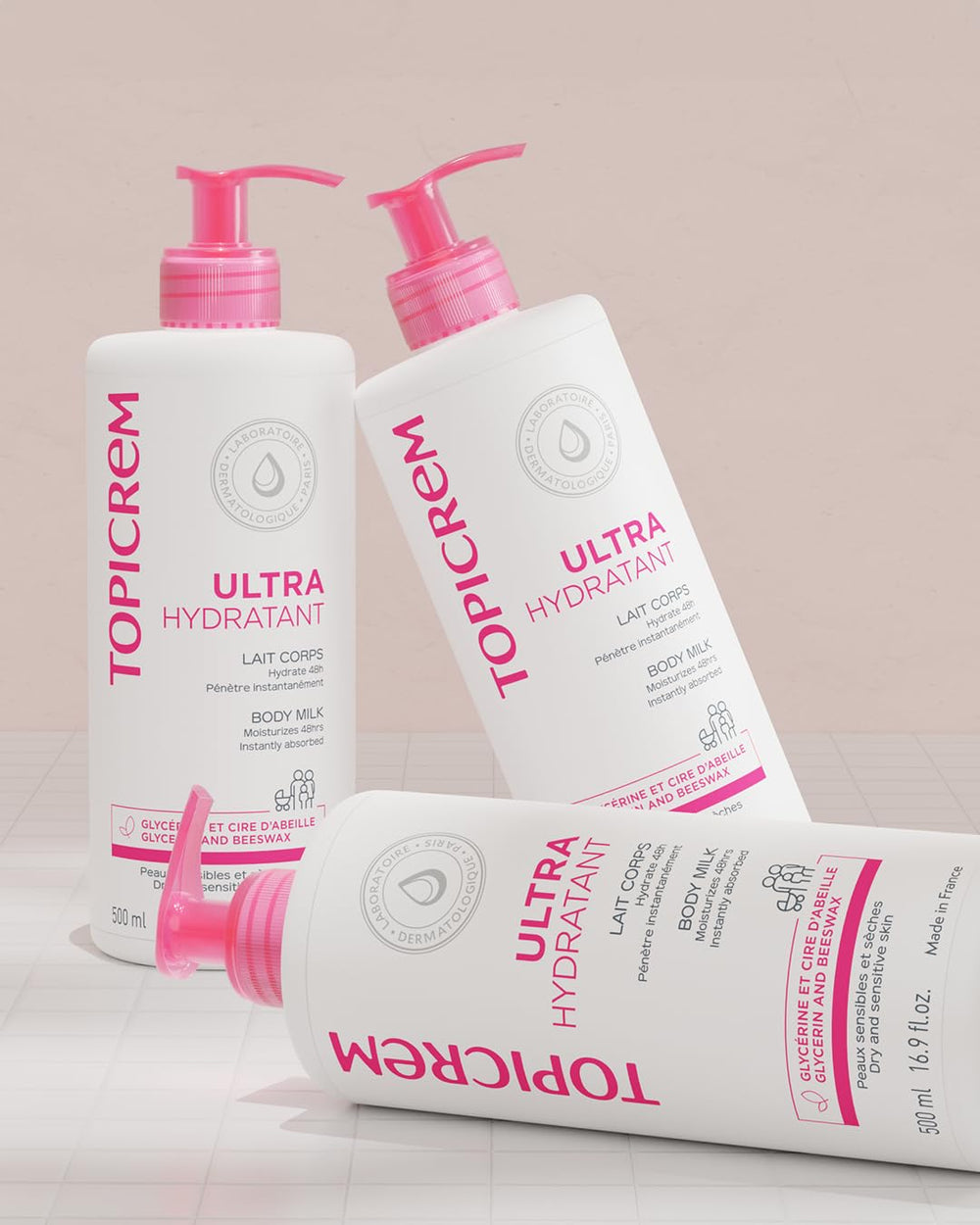 Topicrem ingredients label highlights urea 2% and glycerin 9.5% for hydration
