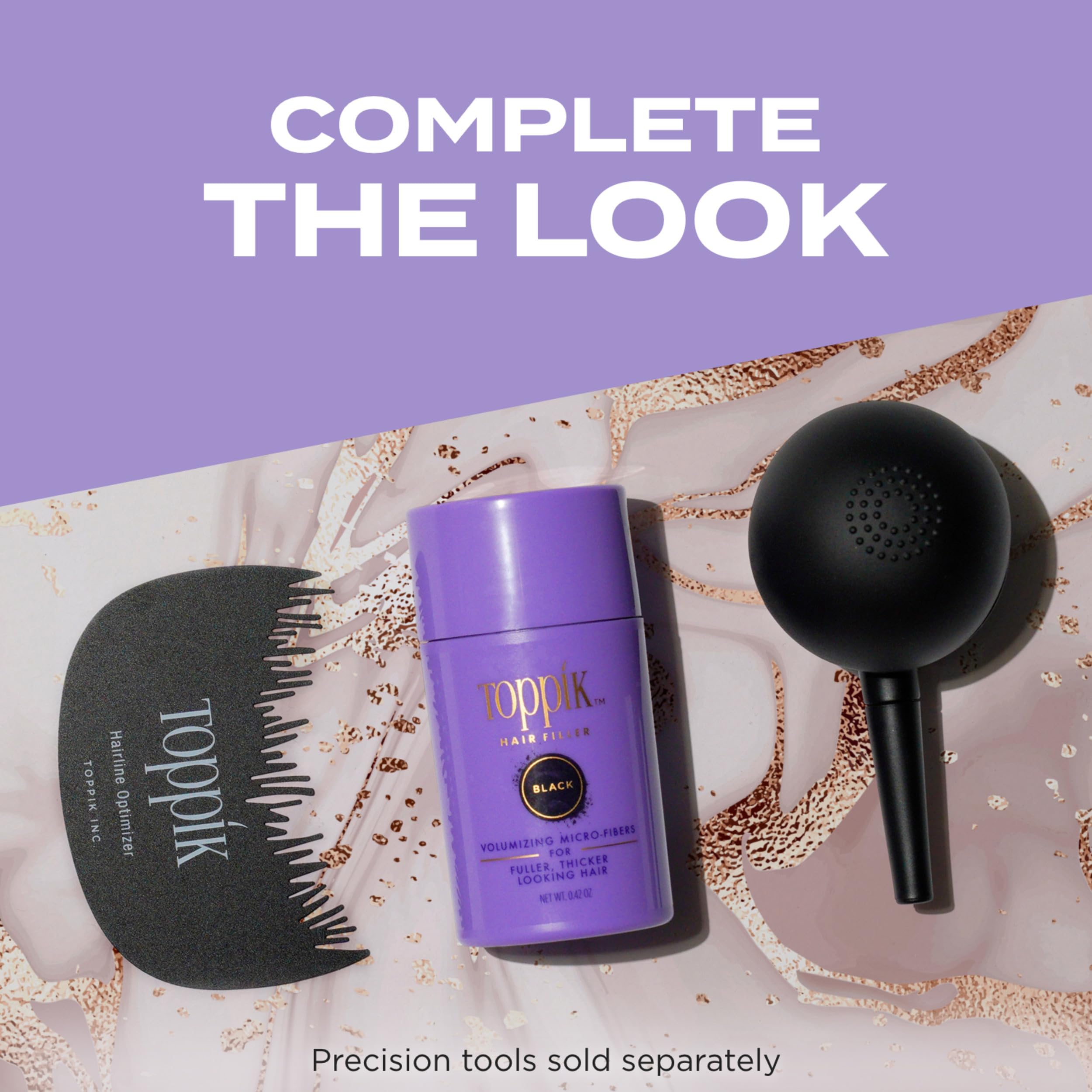 TOPPIK dark brown 12G applies easily with quick spot touches for precise coverage.