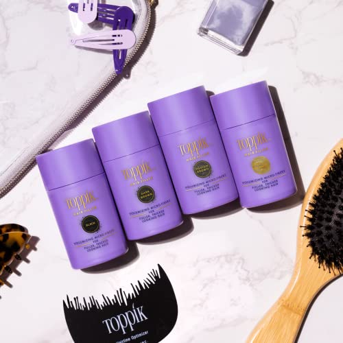 TOPPIK hair-filler-dark-brown-crown-coverage demonstrates quick coverage for the crown area.