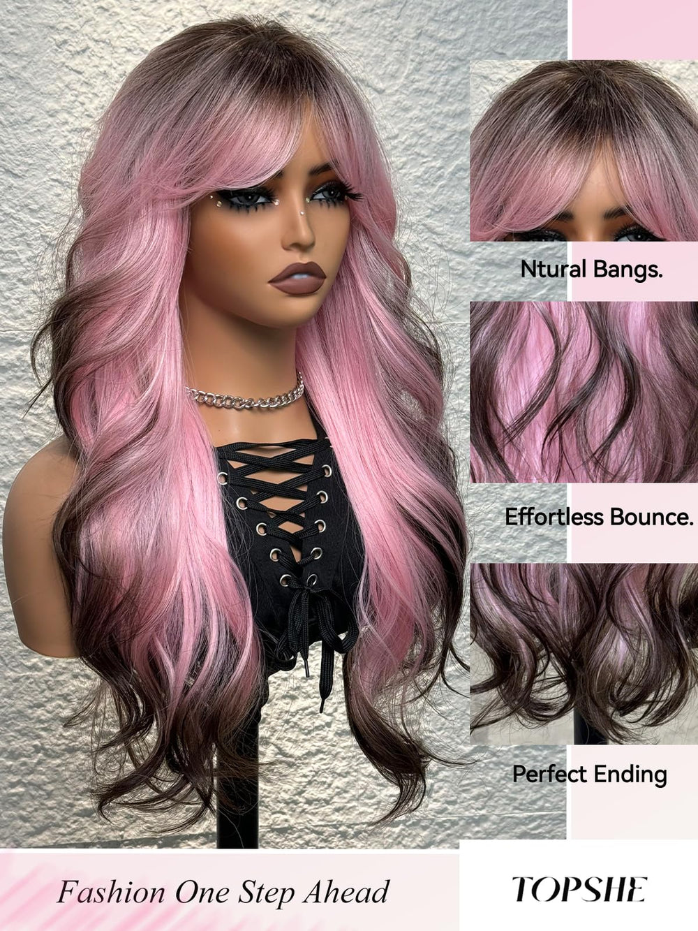 topshe pre-cut layered wig design saves time with natural movement