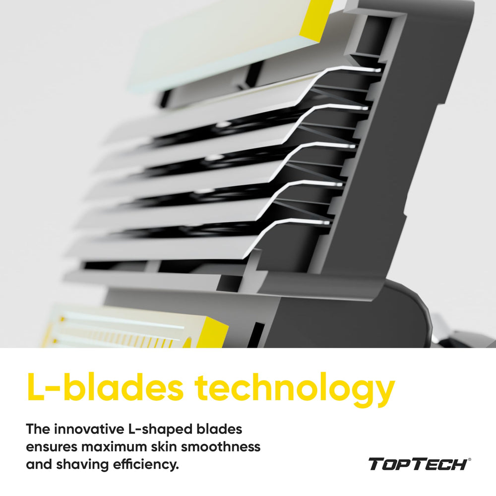 Toptech Ultra 5 easy glide cartridge designed for quick rinsing