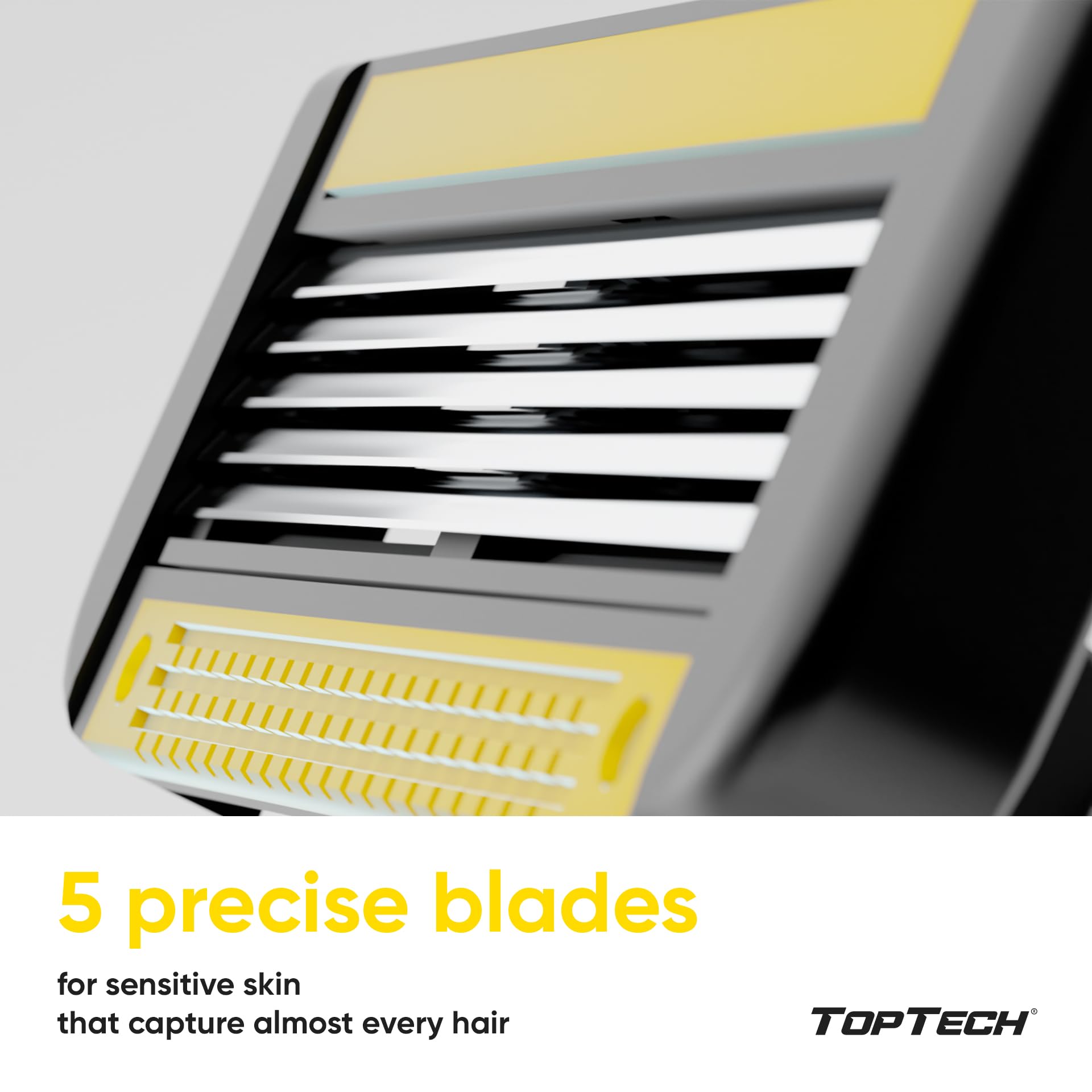 Toptech Ultra 5 pre-shave strip Aloe highlights guided hair capture