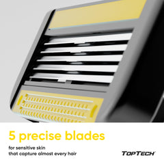 Toptech Ultra 5 pre-shave strip Aloe highlights guided hair capture