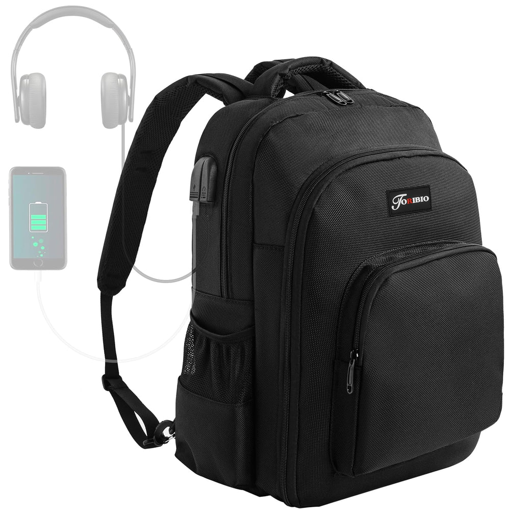 TORIBIO barber bag laptop compartment fits 15-inch devices.
