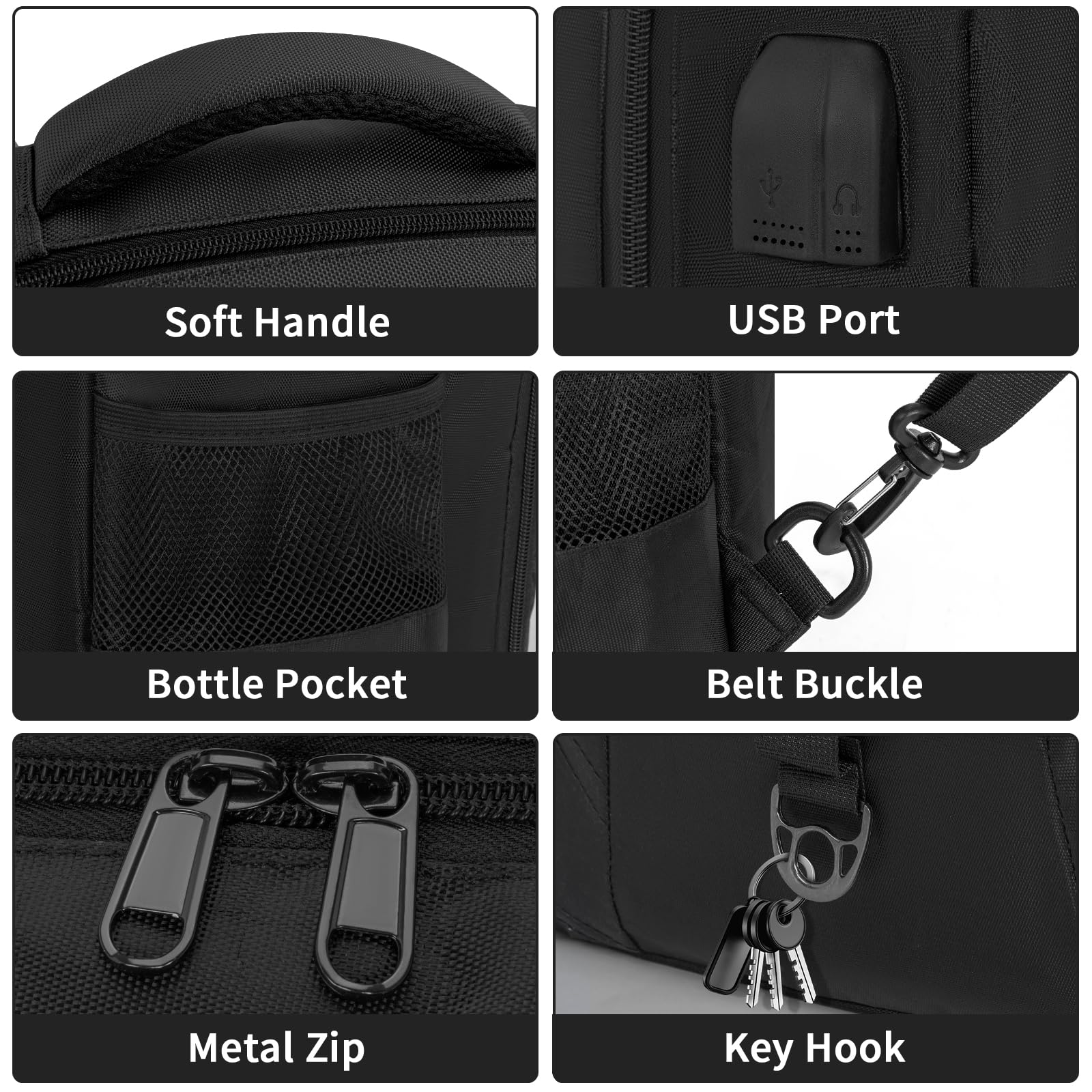 TORIBIO barber bag portable design supports quick, hands-free transportation.
