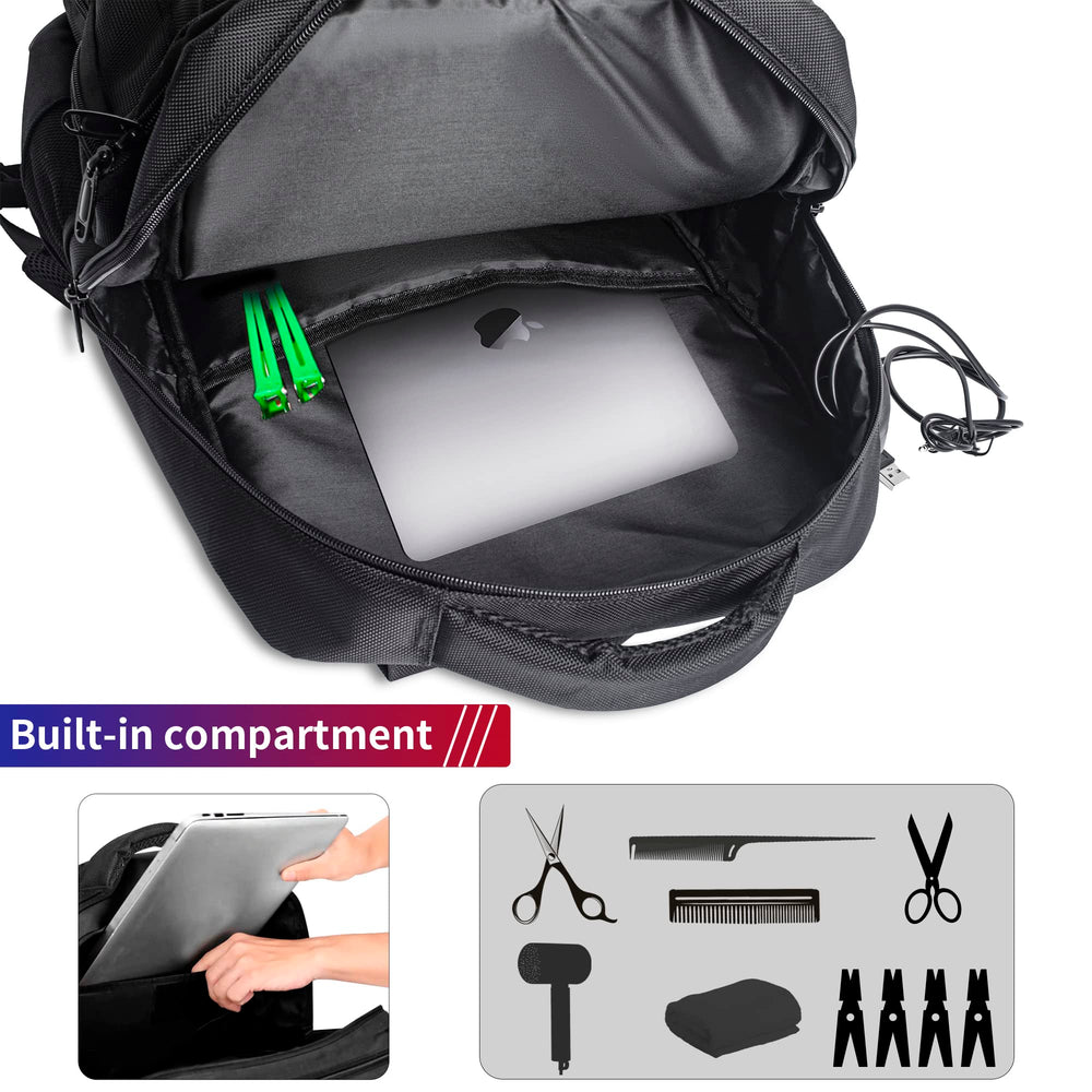 TORIBIO barber bag travel-ready design frees hands during events.