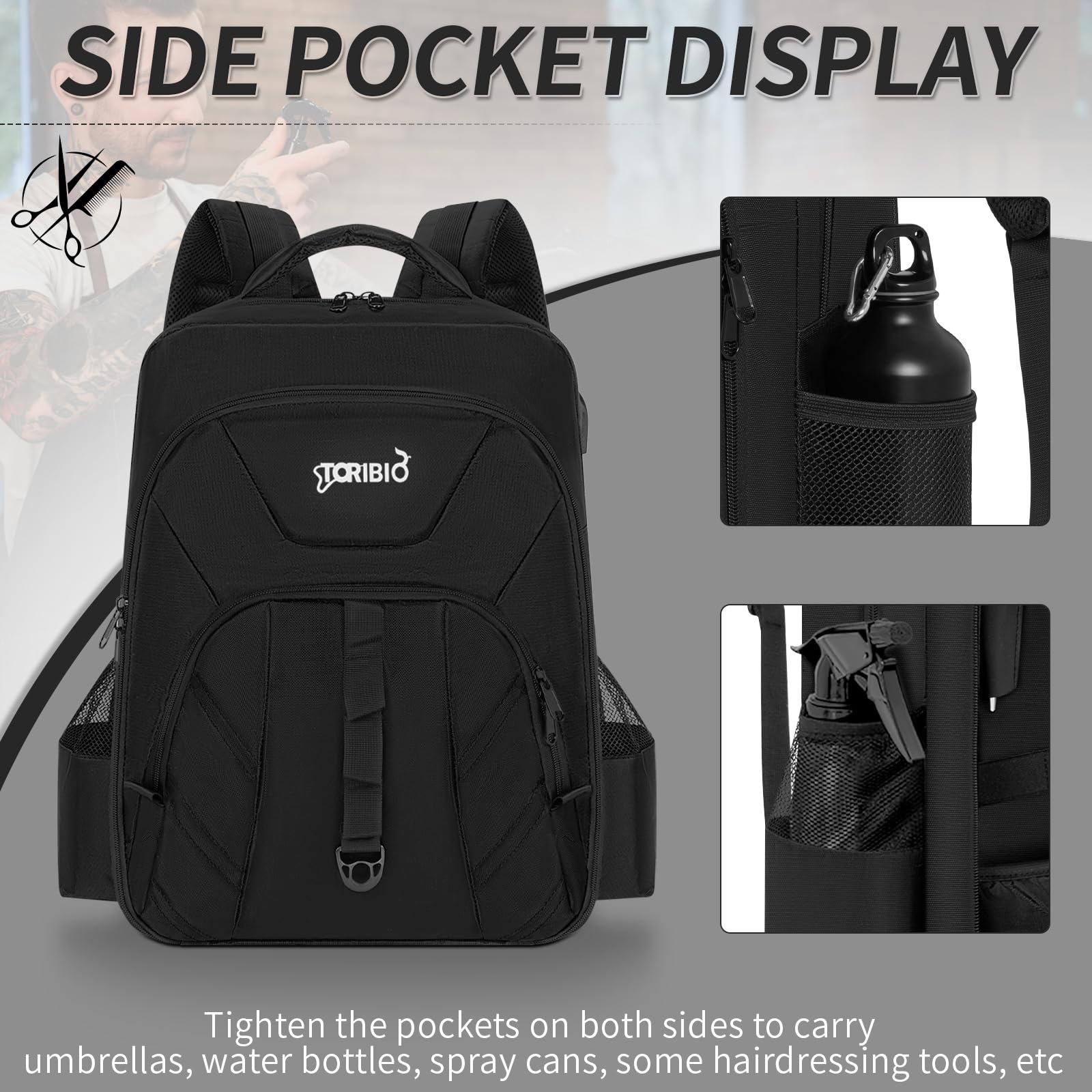 TORIBIO barber bag travel-ready design suits events and mobile shops.