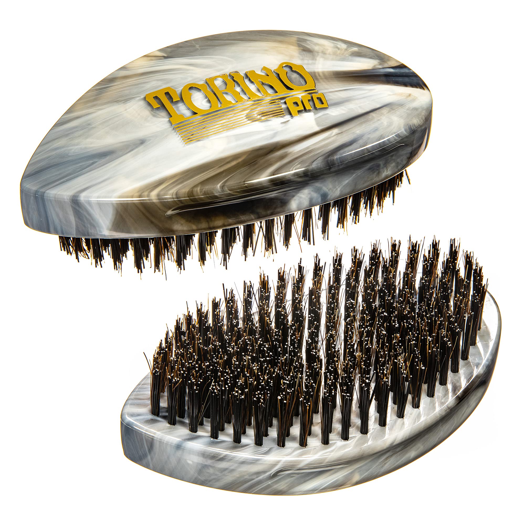 Torino Pro Curve bristle detail highlights premium boar bristles for better texture and scalp reach.