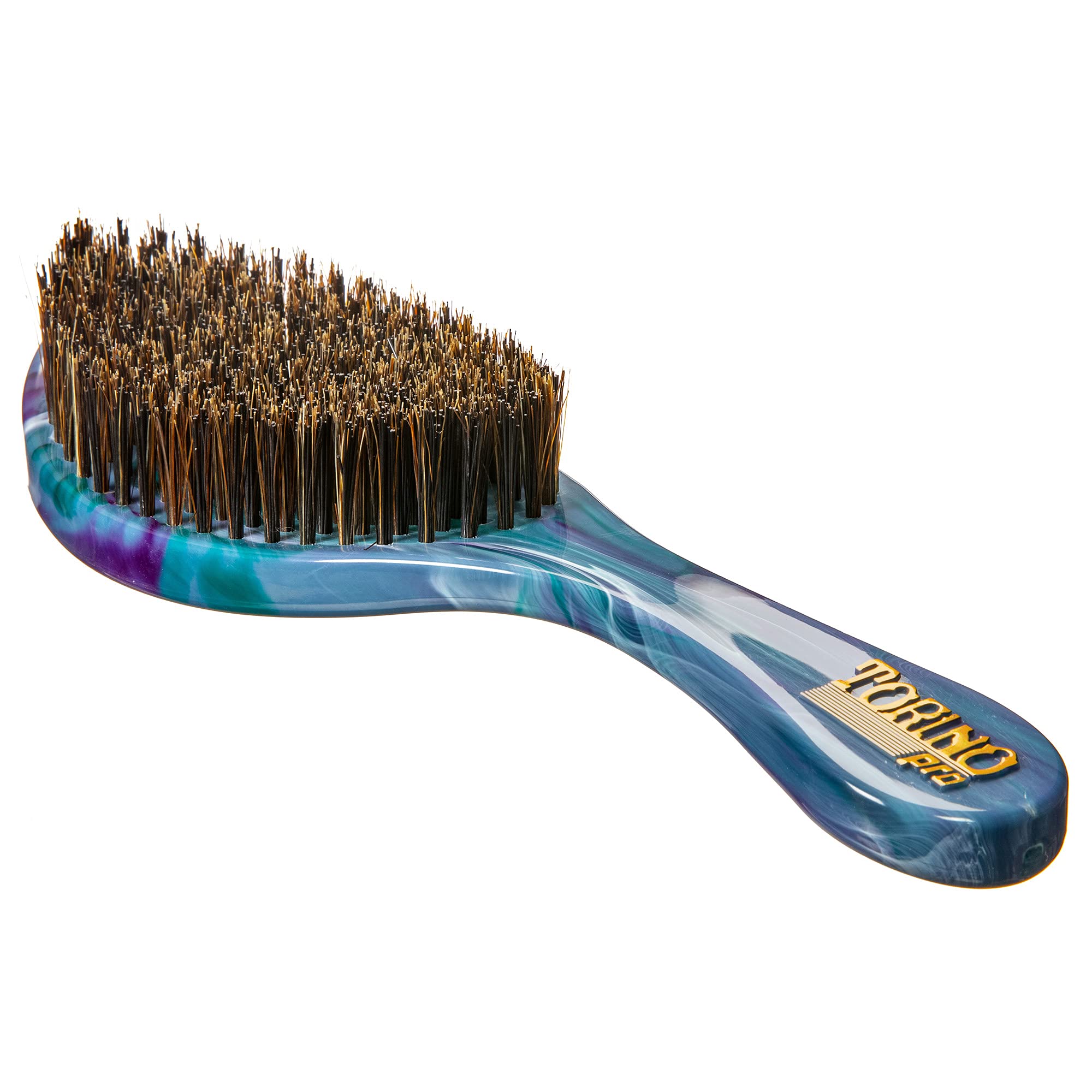 Torino Pro Curve Wave Brush 201 wood finish highlights premium construction for durable styling sessions.