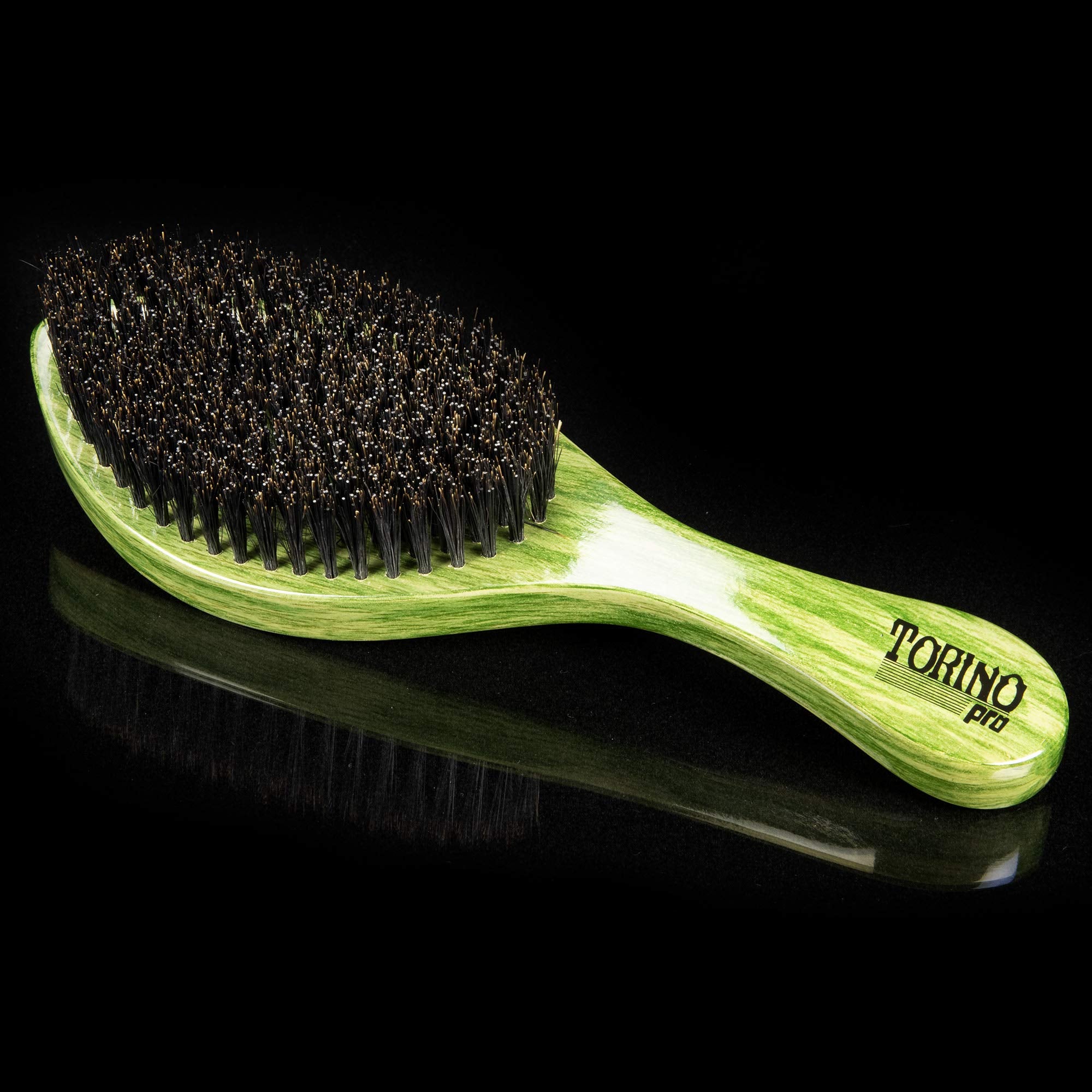 Torino Pro Wave Brush 1620 bristles closeup emphasizes extra-long bristles for deep wave pull.