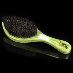 Torino Pro Wave Brush 1620 bristles closeup emphasizes extra-long bristles for deep wave pull.