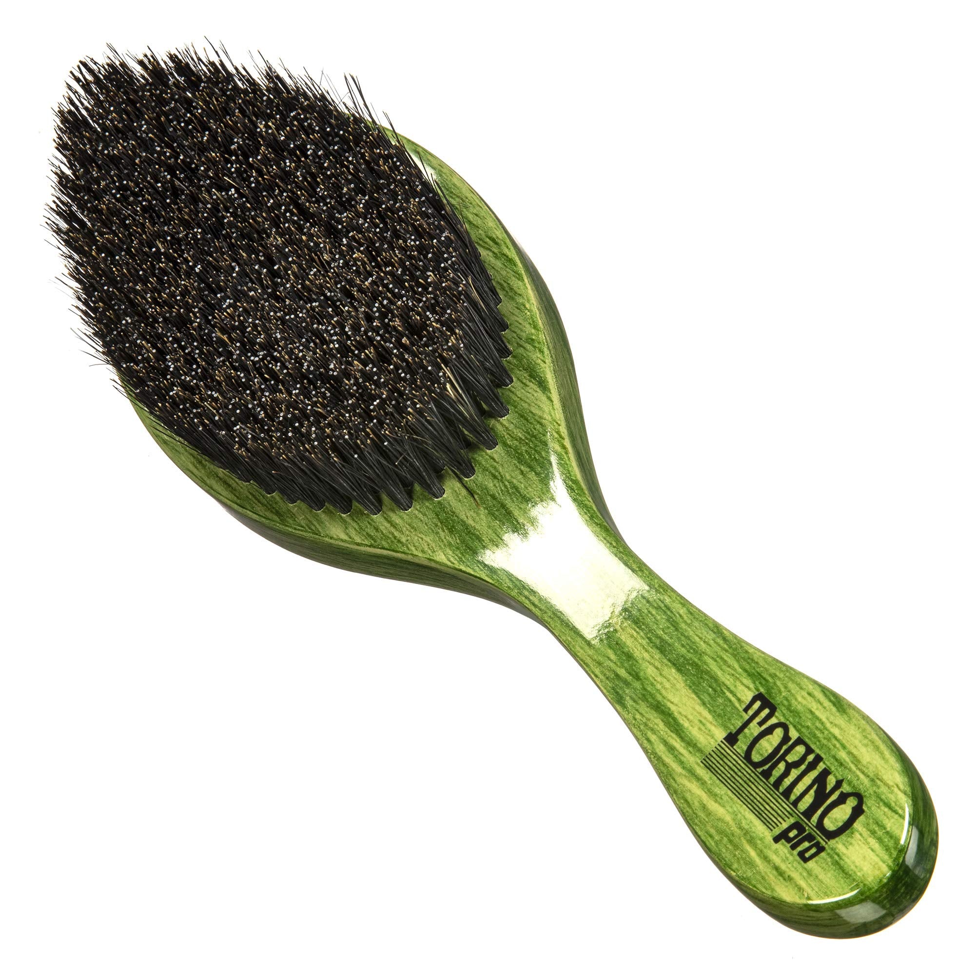 Torino Pro Wave Brush 1620 curved front highlights firm grip for steady wolfing sessions.