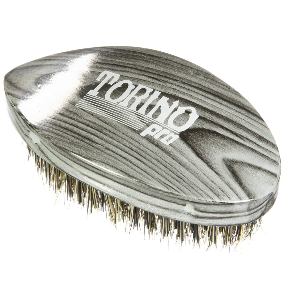 Torino Pro Wave Brush #74 curved pointy tip close-up for crown shaping and wave definition