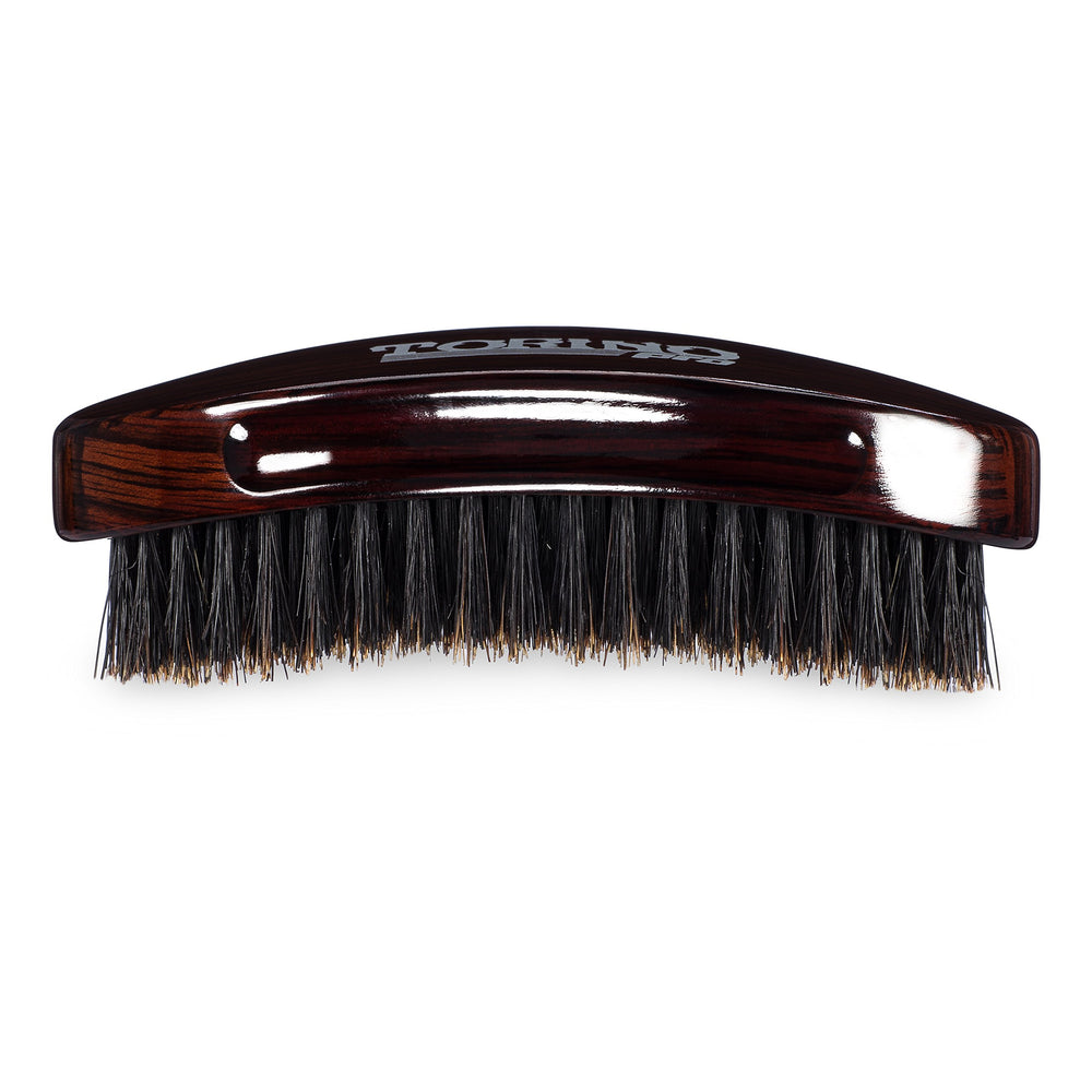 Torino Pro Wave Palm Brush #730 bristle detail shows 100% boar texture for smooth pulling.