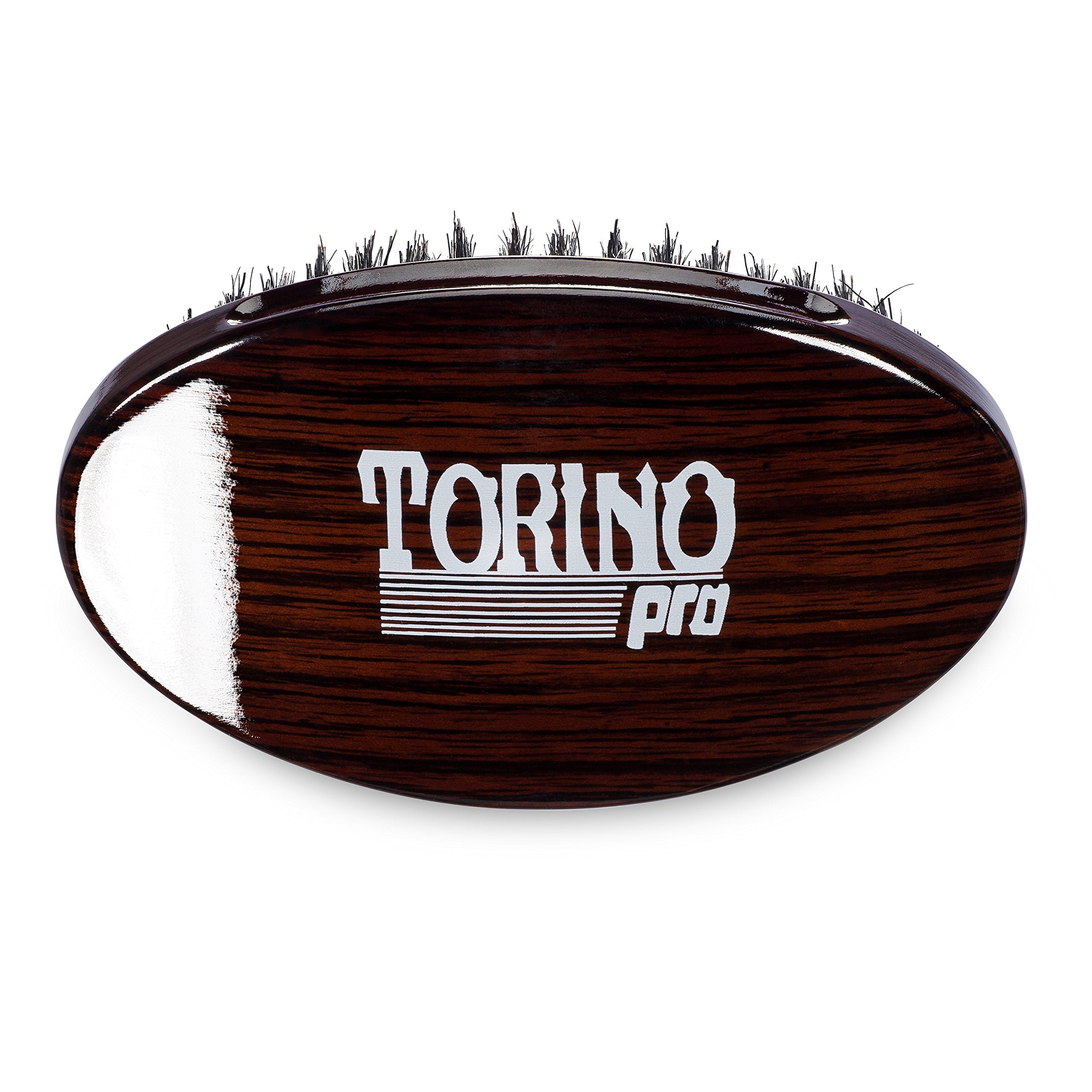 Torino Pro Wave Palm Brush #730 packaging image highlights box and maintenance card.
