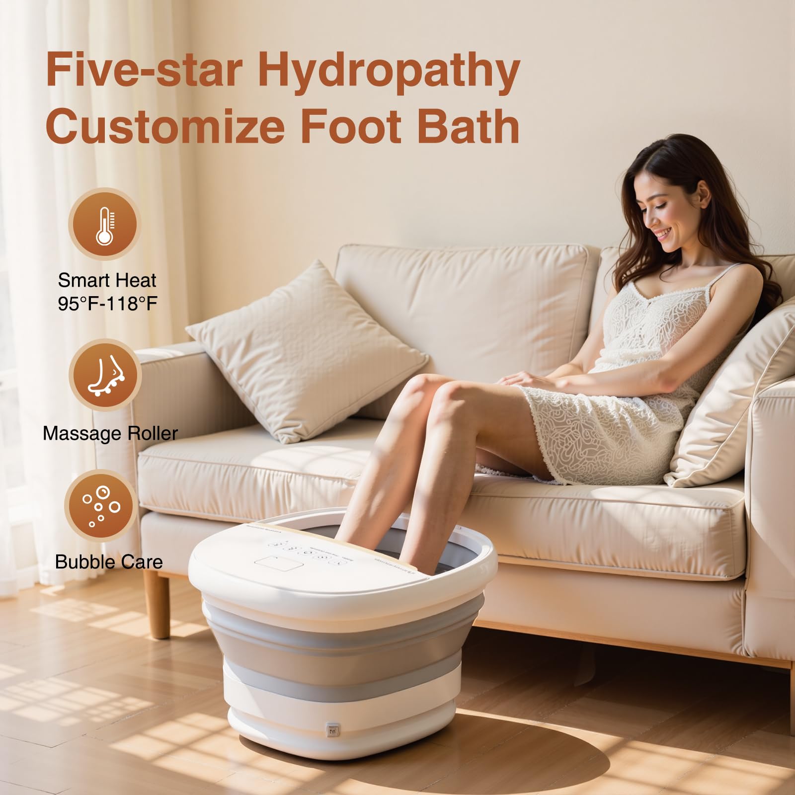 torktak pedicure foot spa digital display emphasizing precise temperature and timer