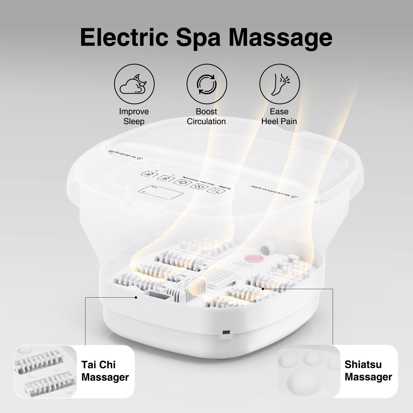 torktak pedicure foot spa remote control showing convenient session control
