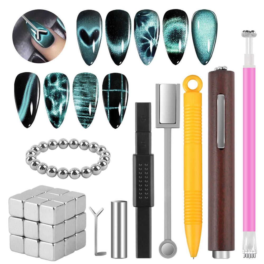 TOROKOM Cat Eye magnets set cover for versatile nail art exploration
