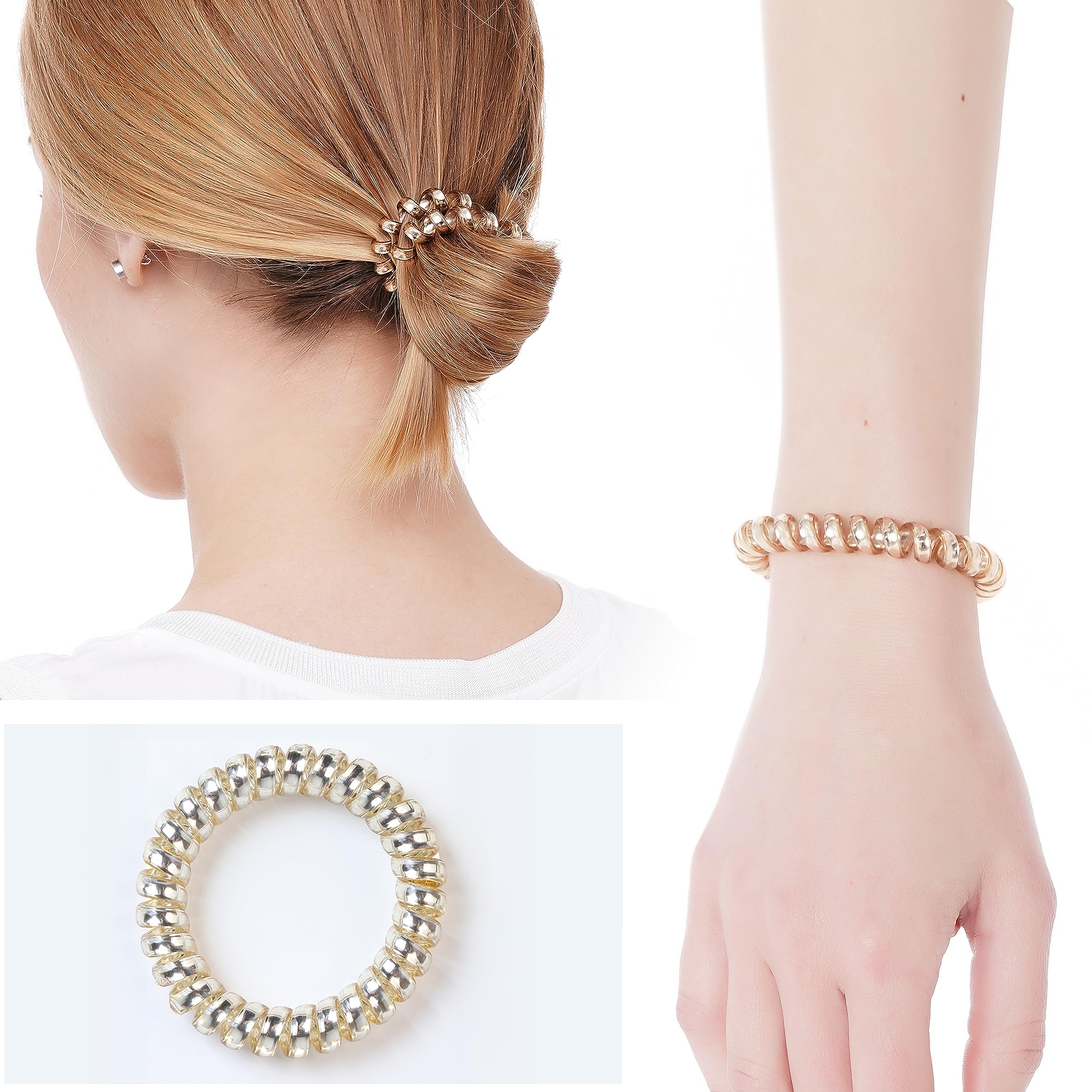 Toros maid-of-honor gift idea with gold spiral hair tie cards.