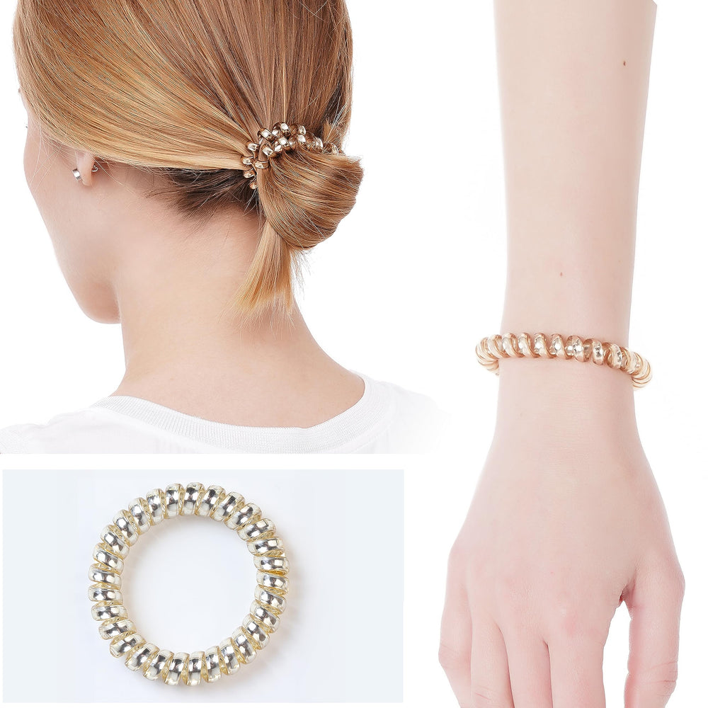 Toros maid-of-honor gift idea with gold spiral hair tie cards.
