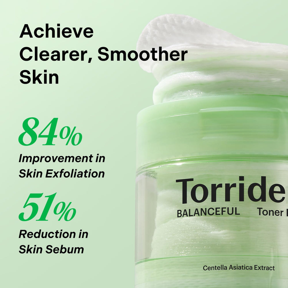 Torriden BALANCEFUL pads with Cica essence for gentle cleansing