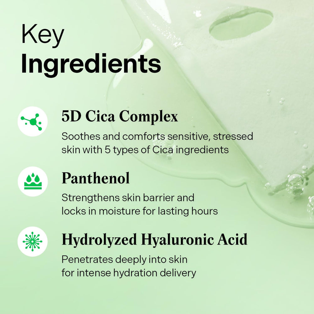Torriden Balanceful Cica Mask 5D Cica Complex for multi-layer calming.