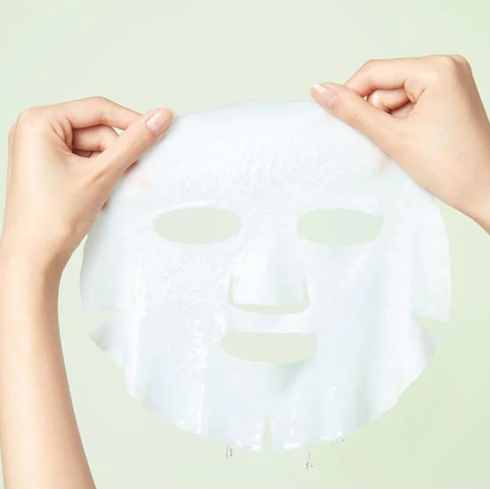 Balanceful mask sheet shows fifty percent TENCEL and bamboo for tight fit.