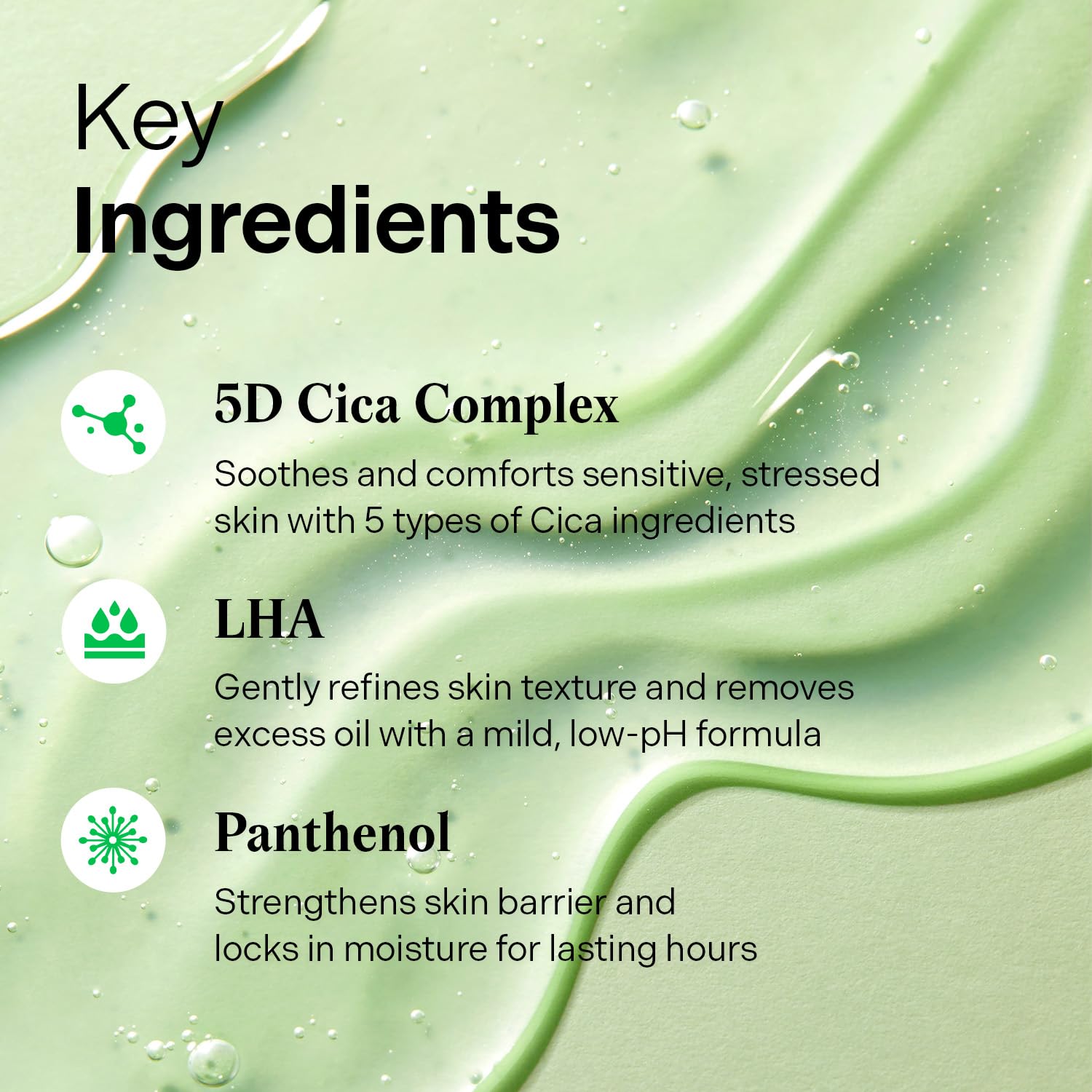 Torriden Balanceful LHA exfoliation close-up suggests gentle exfoliation and oil control