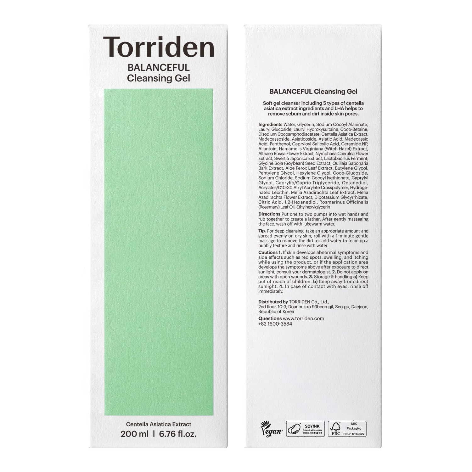 Torriden Balanceful cleanser on shelf shows compact travel-friendly packaging
