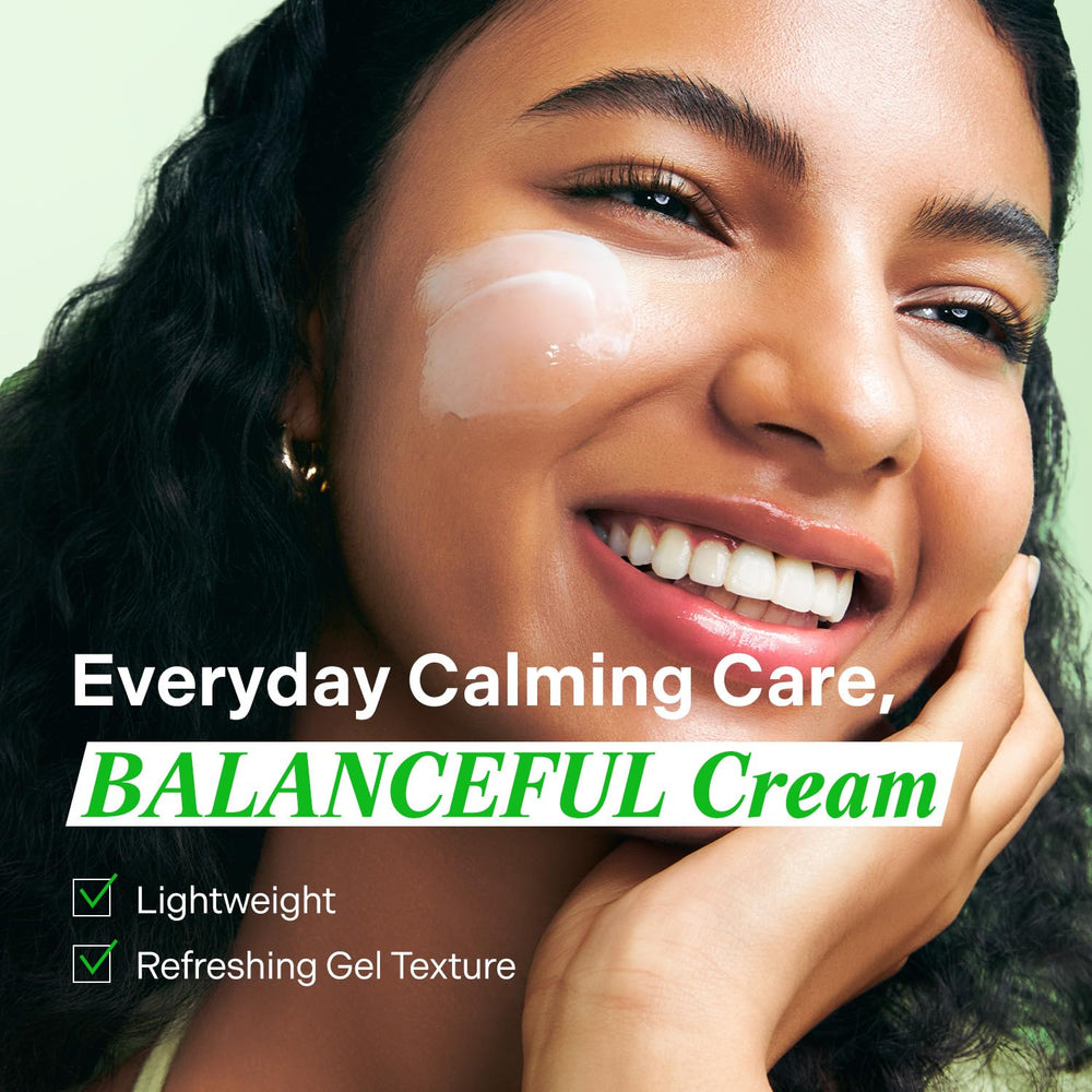 Torriden Balanceful Cream texture swirl reveals a light, non-sticky finish.