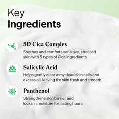 Torriden Balanceful Foam 5D Cica illustrates soothing complex for sensitive skin routines.