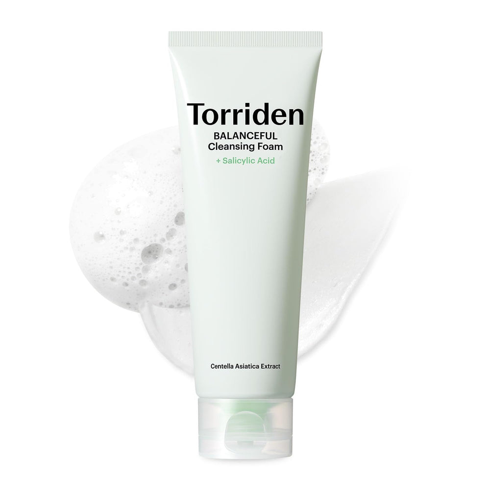 Torriden Balanceful Foam bottle pump for easy daily cleansing and refreshing skin.