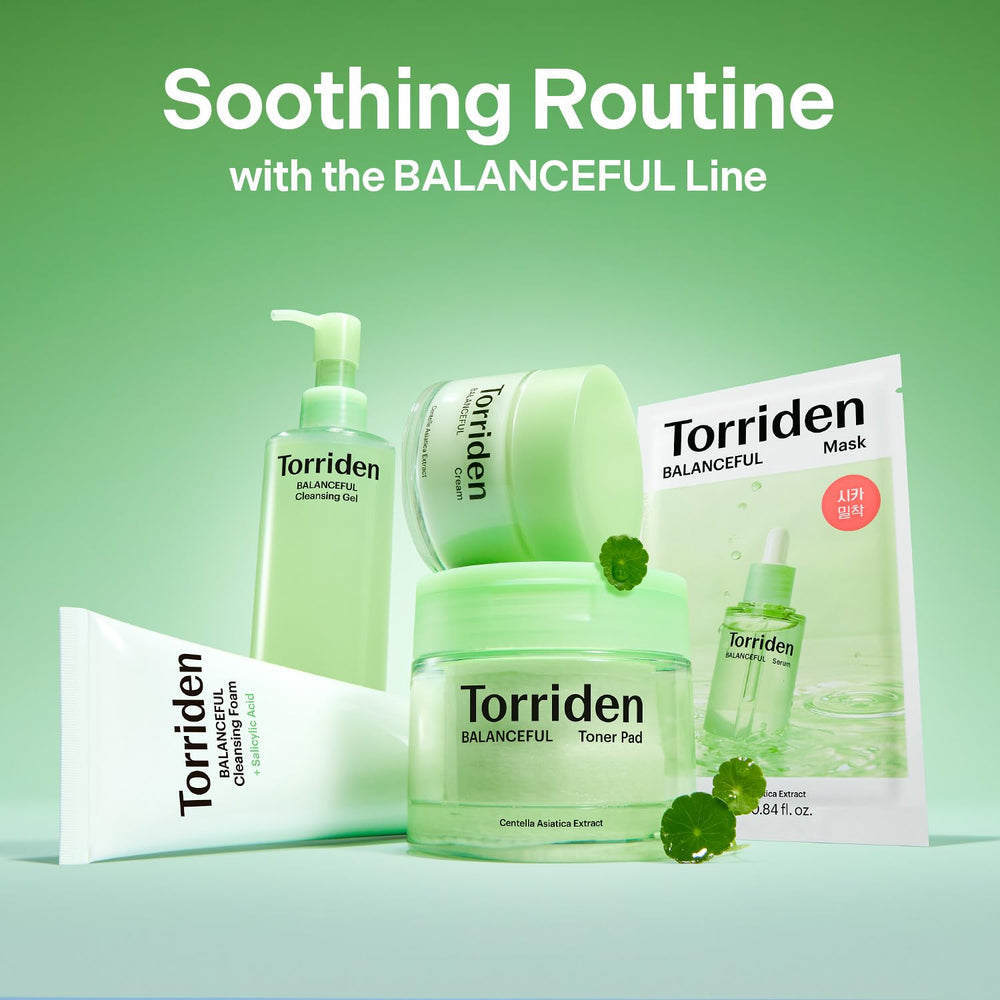 Torriden Balanceful Foam recycled packaging and VEGAN label highlight eco-friendly standards.