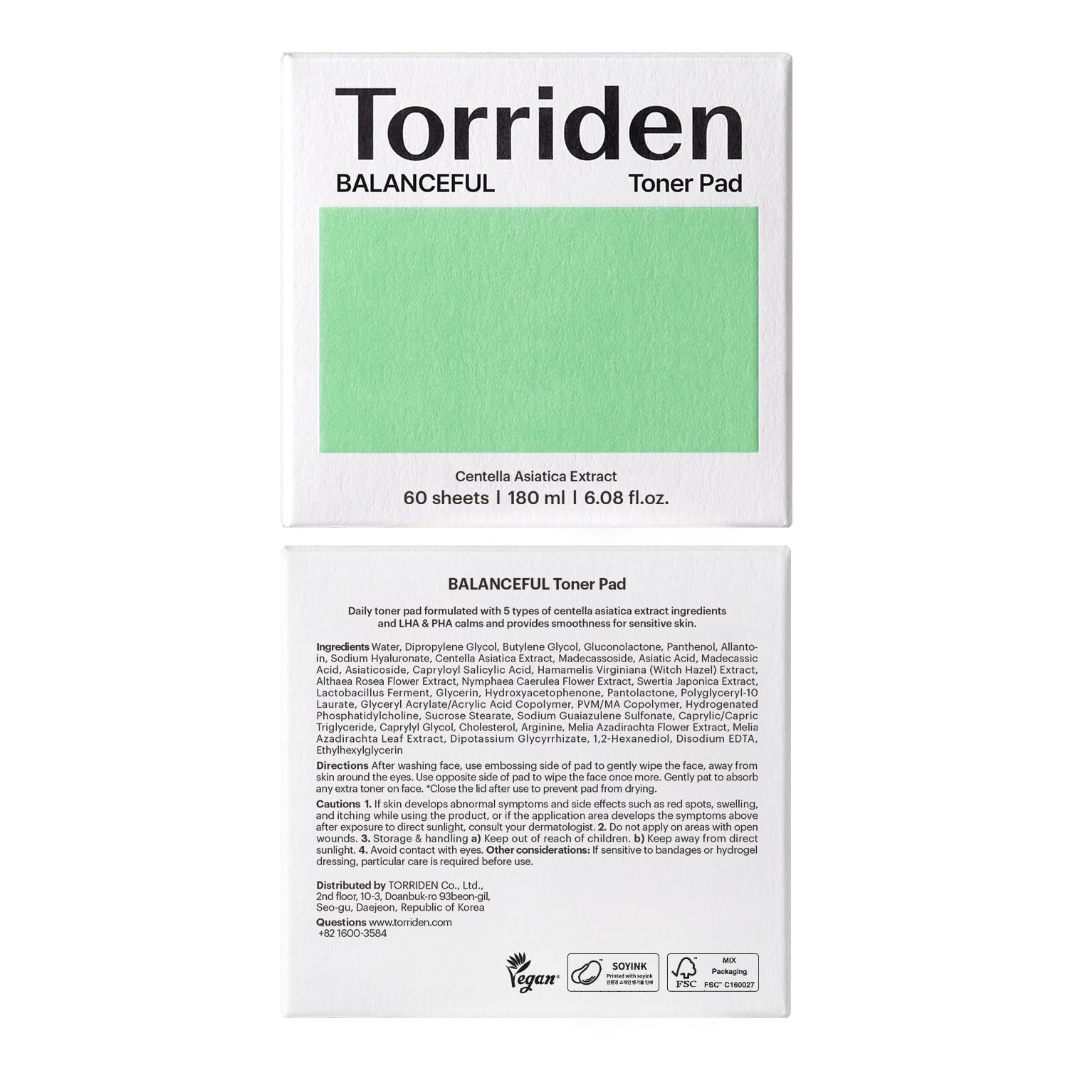 Torriden BALANCEFUL toner pad container ready for travel-friendly daily routine