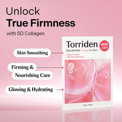 Torriden CELLMAZING 5D collagen complex image highlighting deeper hydration and pore tightening