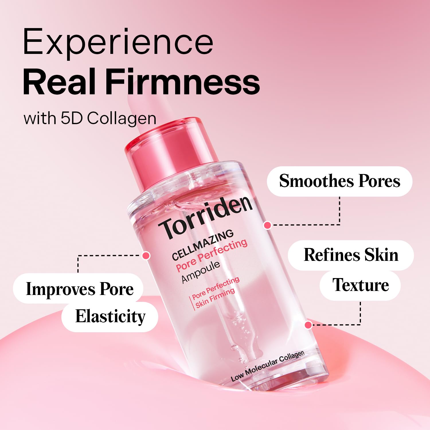 Torriden CELLMAZING ampoule elasticity-boost visualization for firmer-looking skin
