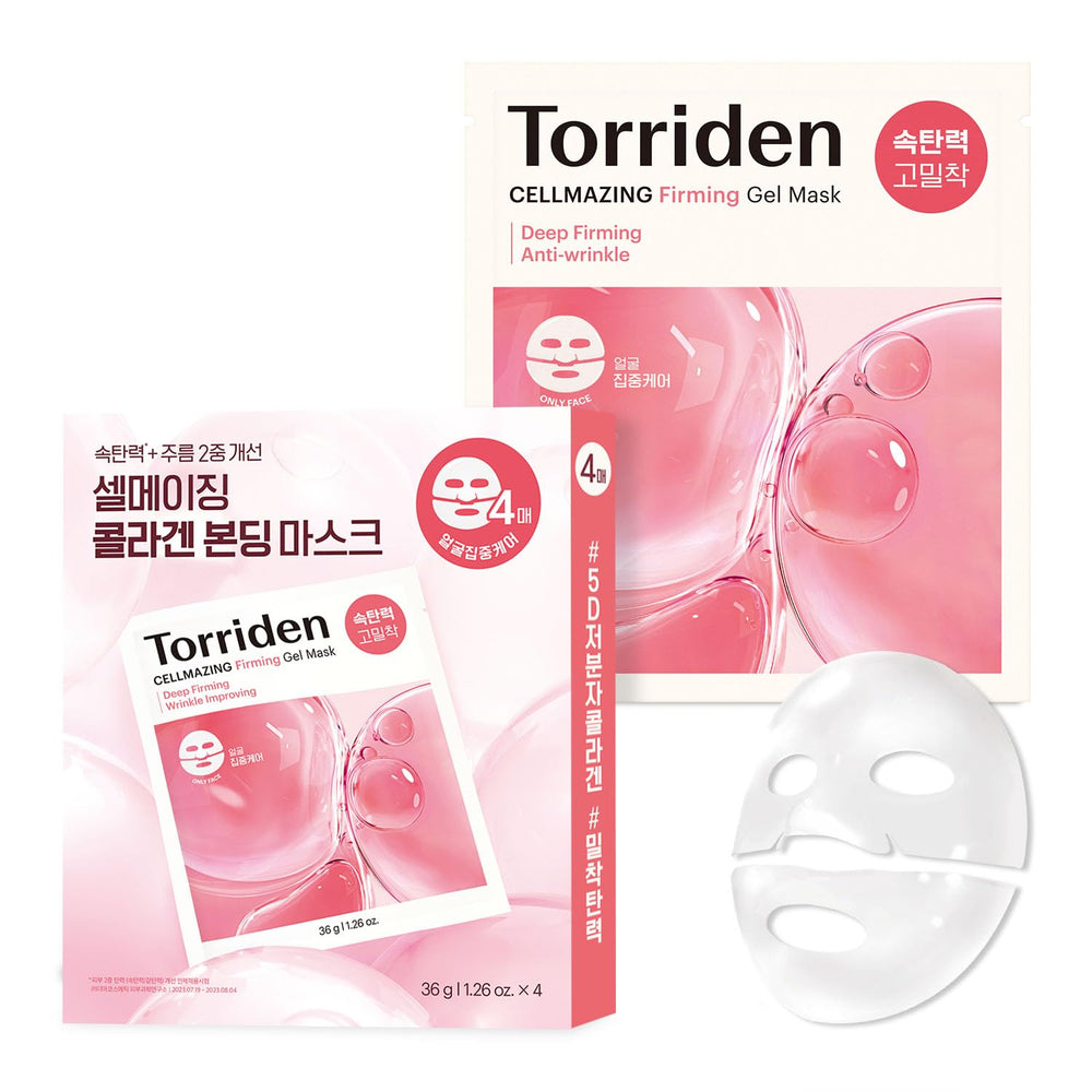 Torriden CELLMAZING embossed gel mask close-up for enhanced fitting
