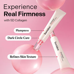 Torriden CELLMAZING jar application image showing precise eye-area care for visible texture improvement.
