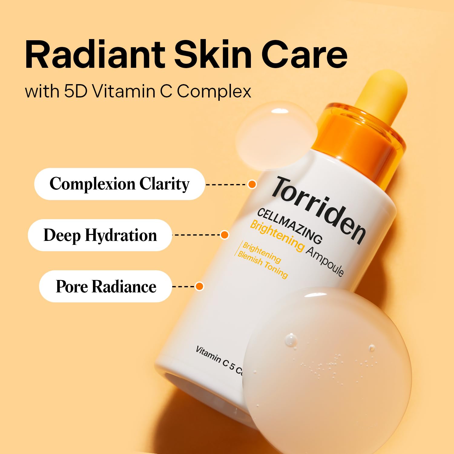 Torriden CELLMAZING liposome vitamin C diffusion highlights enhanced absorption.