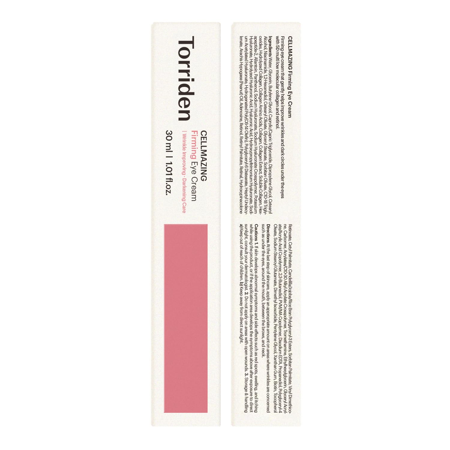 Torriden CELLMAZING sustainability labels on bottle reflect recycled materials and responsible packaging.