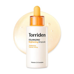 Torriden CELLMAZING Vita C Ampoule bottle closeup for soothing hydration.