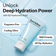 Torriden DIVE IN cream texture showing a bouncy gel for quick absorption.