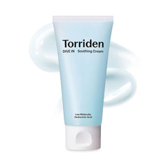 Torriden DIVE IN Hyaluronic Cream tube front view for all-day hydration.