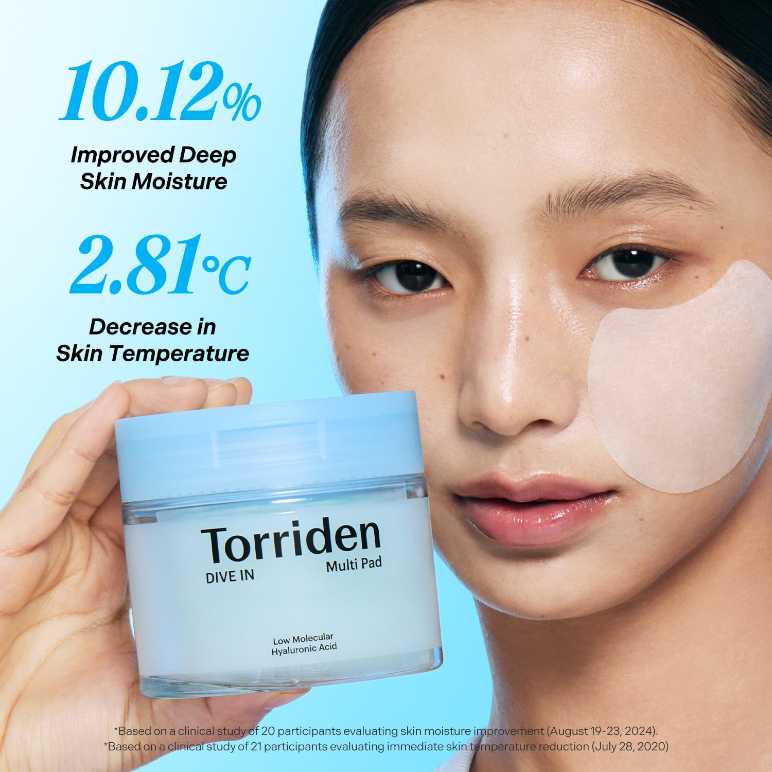 Torriden DIVE IN serum pad texture closeup reveals soaked cushion.